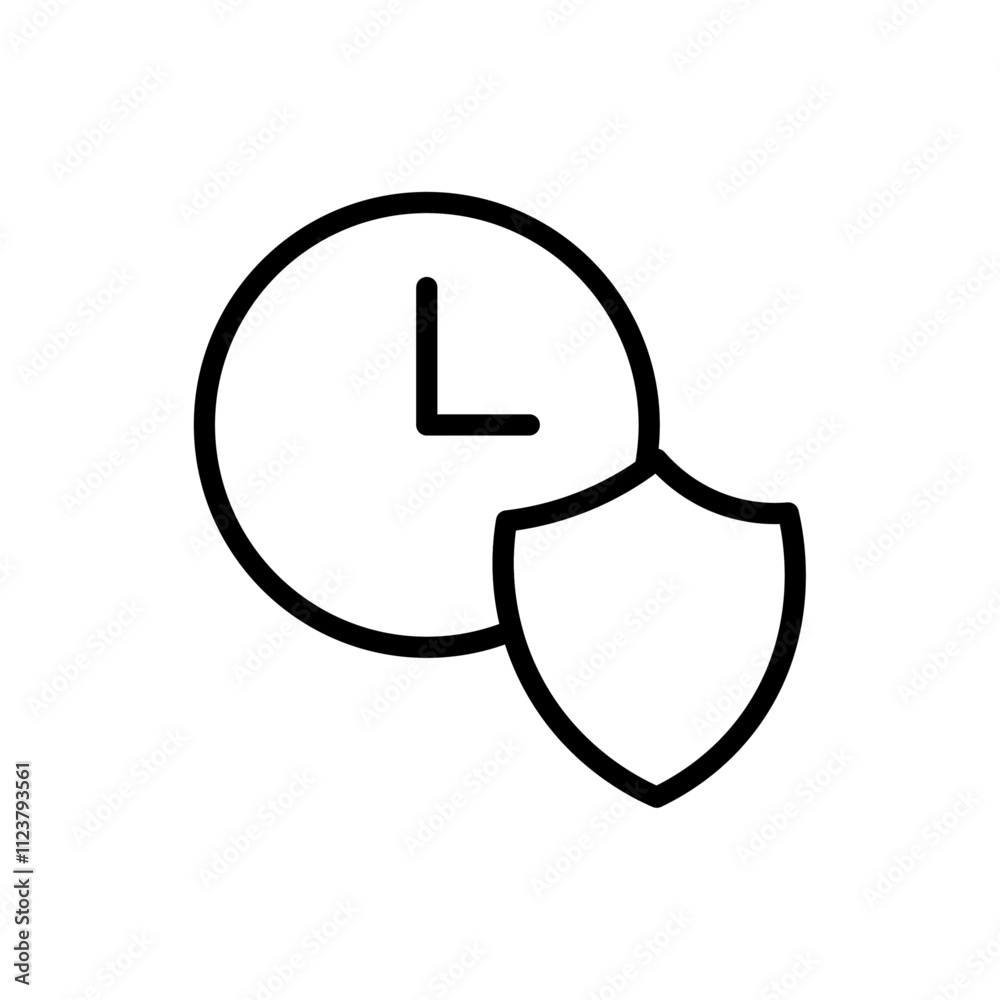 Poster Long term protection icon Outline vector for web ui