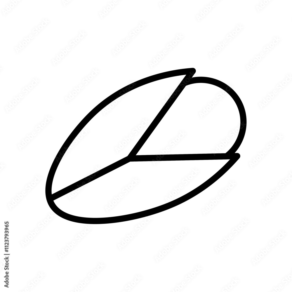 Aufkleber Pistachio icon Outline vector for web ui