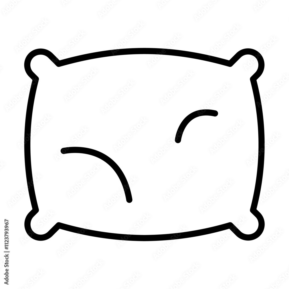 Poster Pillow icon Outline vector for web ui