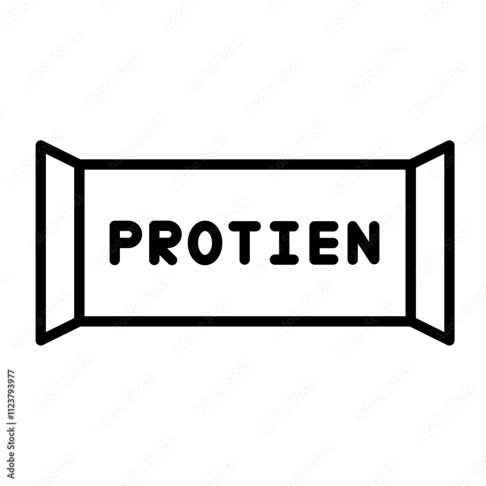 Aufkleber Protein bar icon Outline vector for web ui