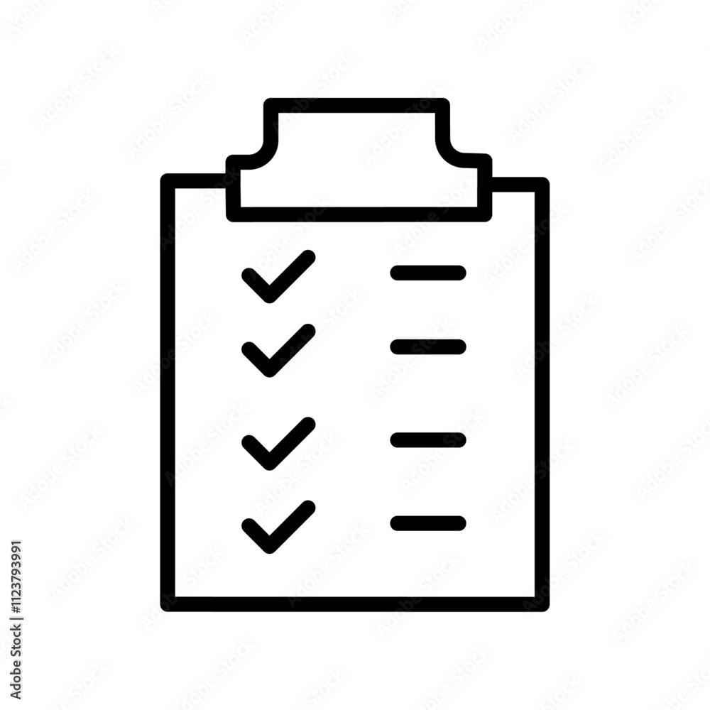 Aufkleber Planning icon Outline vector for web ui