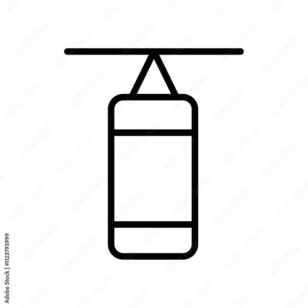 Poster Punching bag icon Outline vector for web ui
