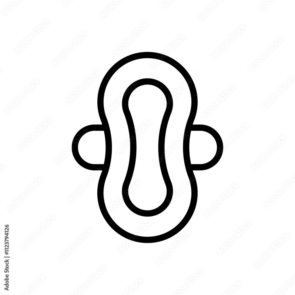 Poster sanitary pad icon Outline vector for web ui
