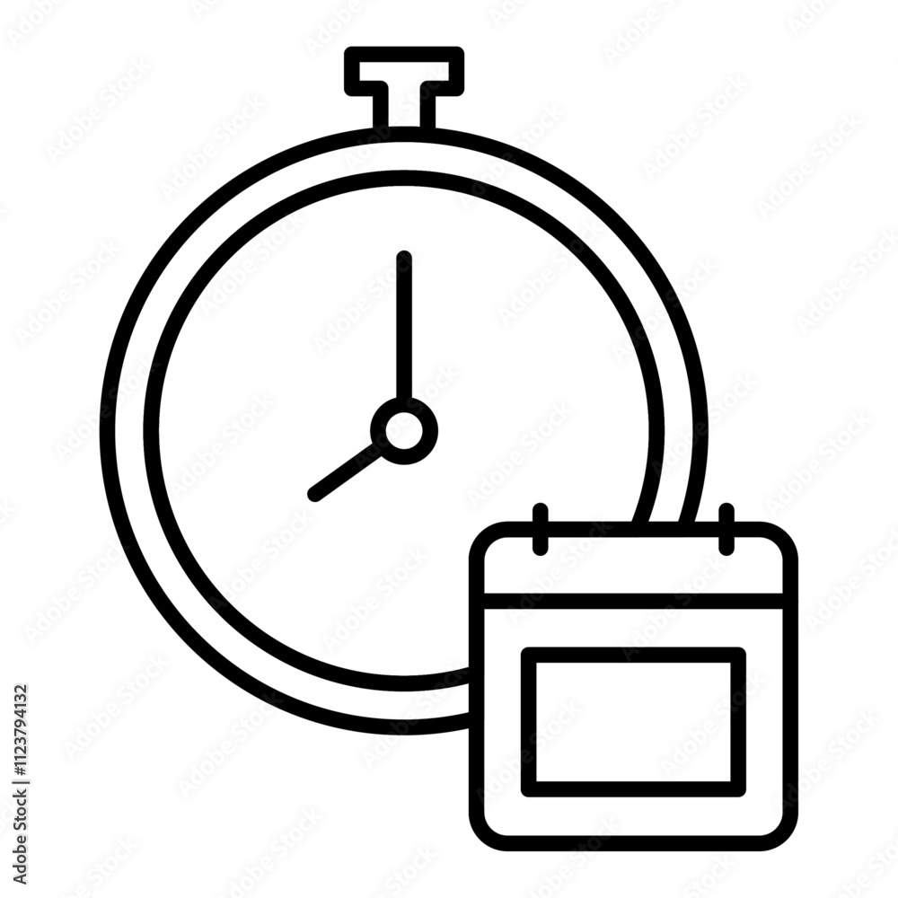 Poster Schedule icon Outline vector for web ui