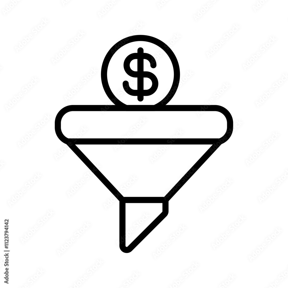 Poster Sales funnel icon Outline vector for web ui