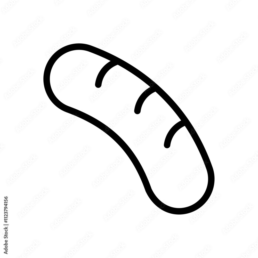Poster Sausage salami icon Outline vector for web ui