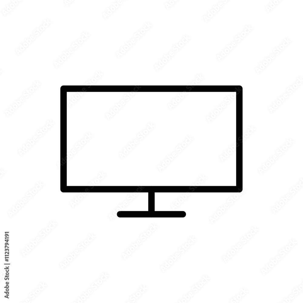 Aufkleber screen icon outline vector for web ui
