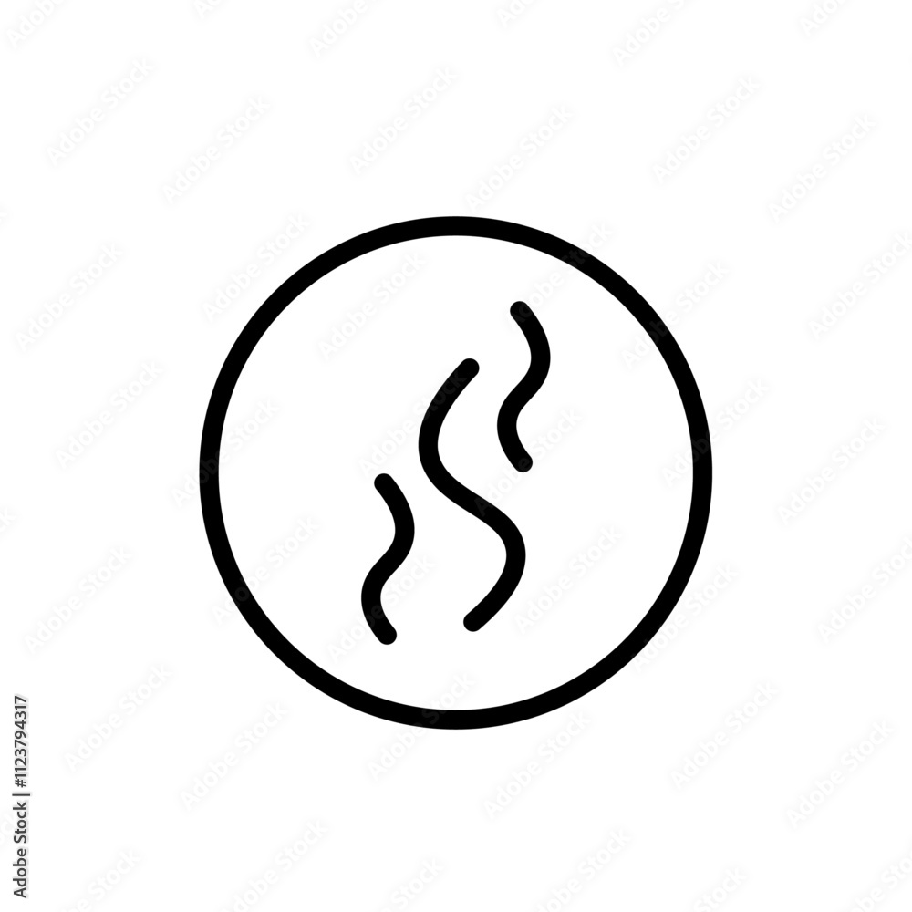 Poster Smoke steam icon Outline vector for web ui