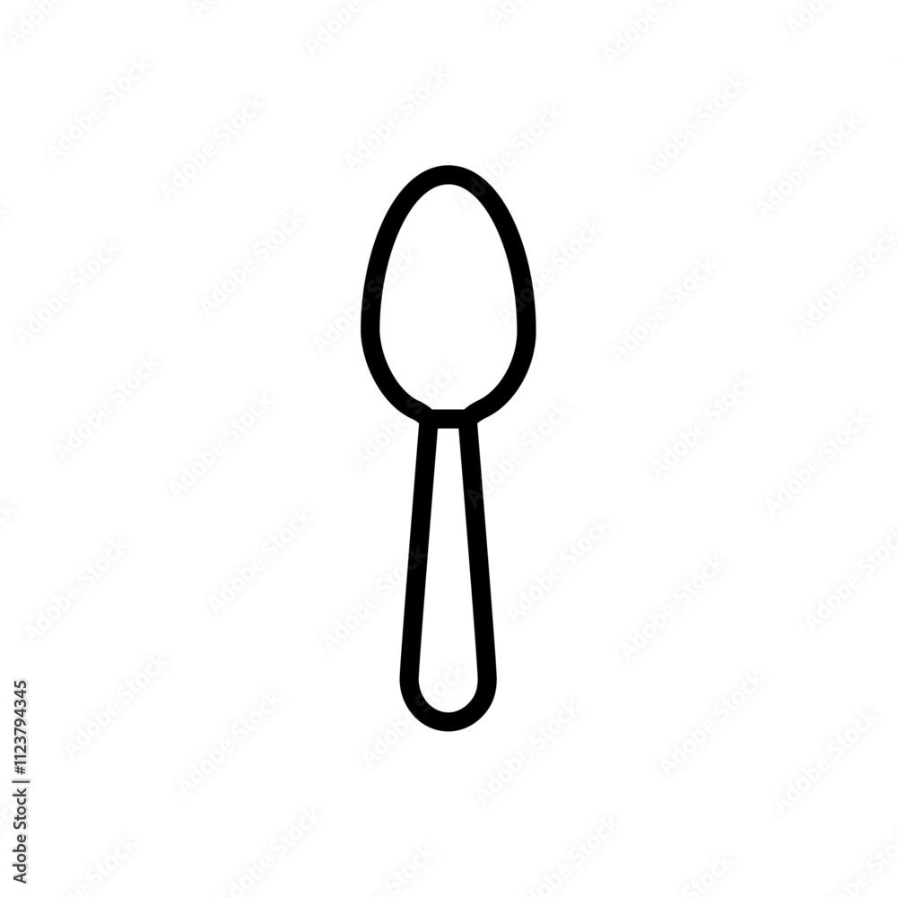 Aufkleber Spoon icon Outline vector for web ui
