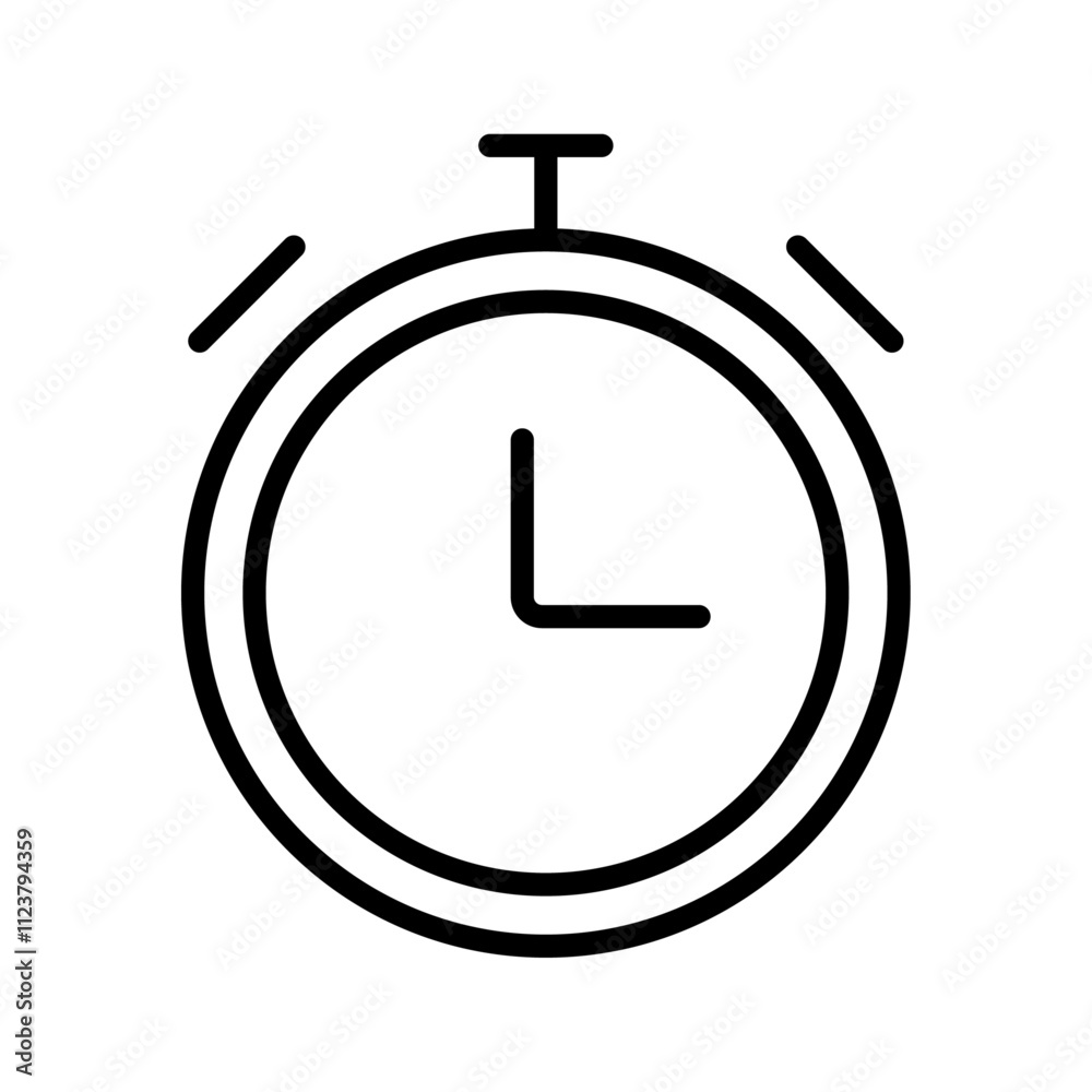 Aufkleber Stopwatch icon Outline vector for web ui
