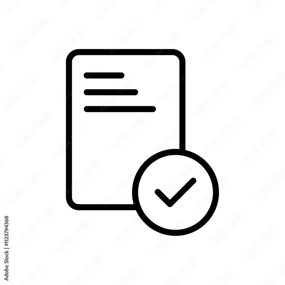 Aufkleber summary icon outline vector for web ui