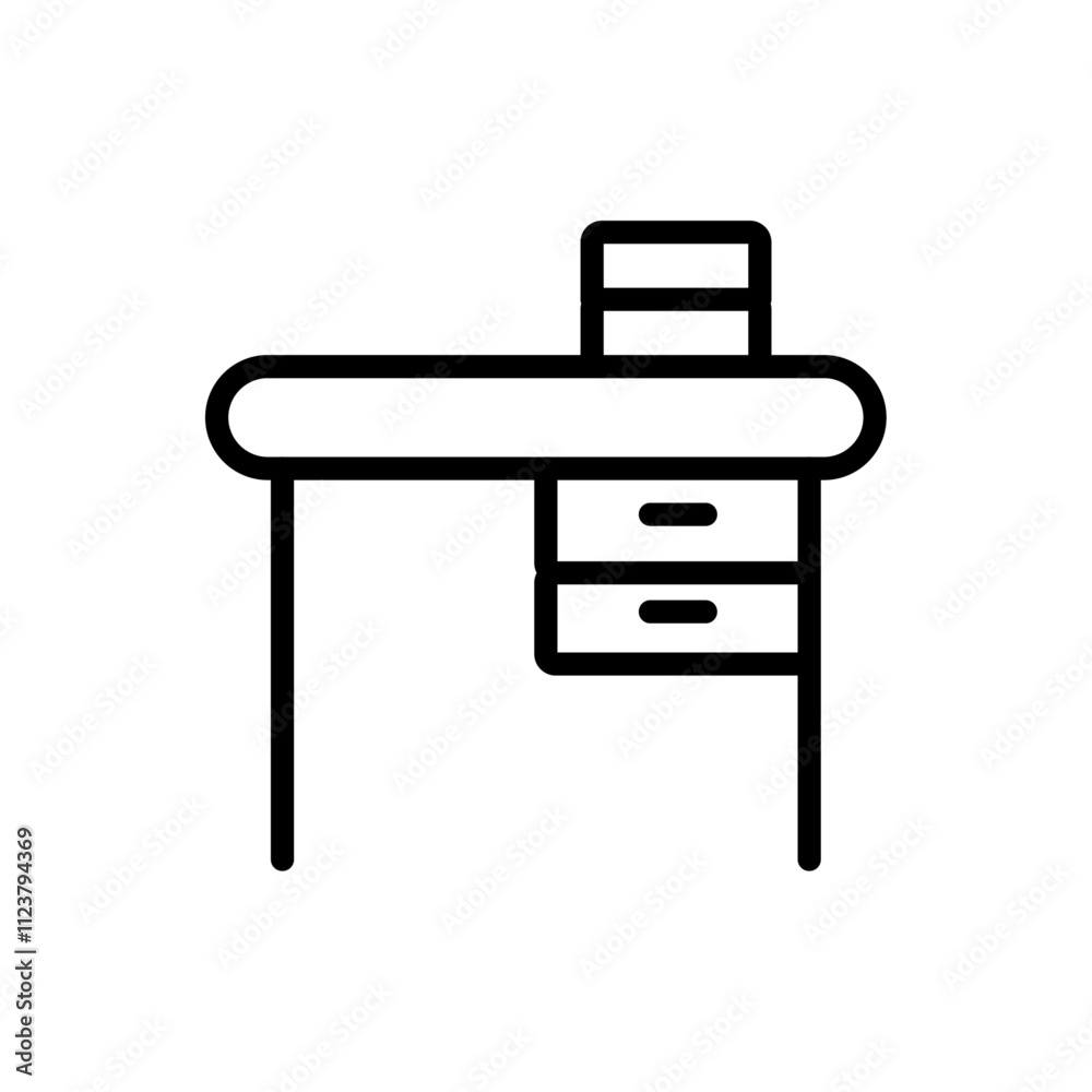 Aufkleber Study table icon Outline vector for web ui