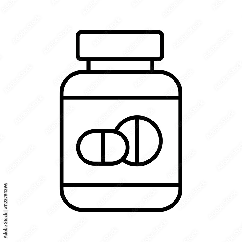 Poster supplement icon Outline vector for web ui