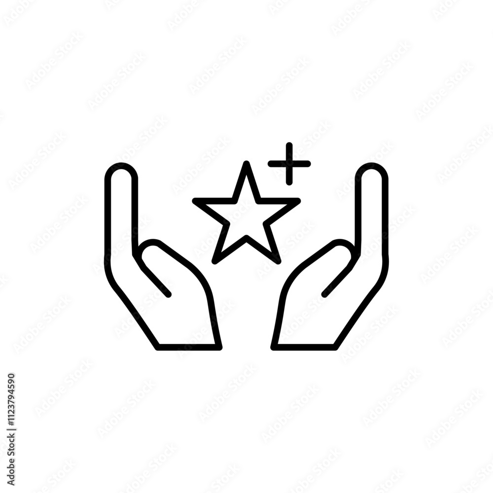 Aufkleber Value icon Outline vector for web ui