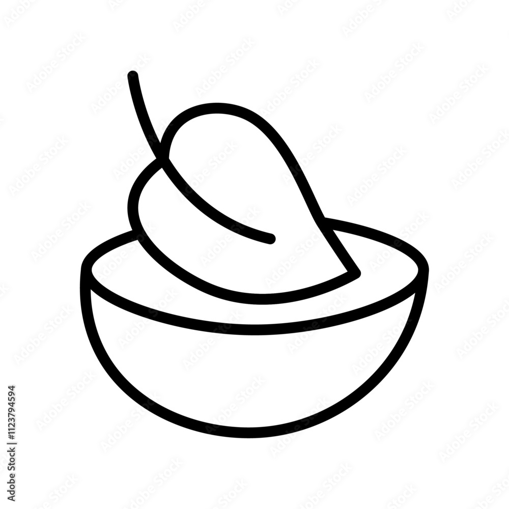 Poster vegetarian food icon outline vector for web ui
