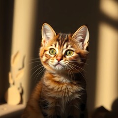Fototapeta premium portrait of a cat with eyes
