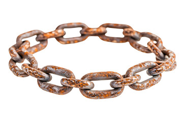 Obraz premium Close-up of a rusty vintage steel chain