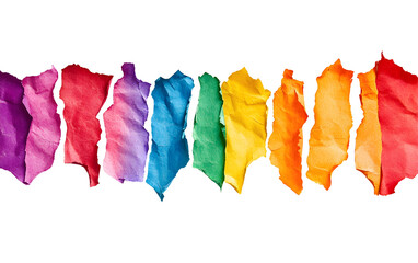 Naklejka premium Colored Torn paper with jagged edges