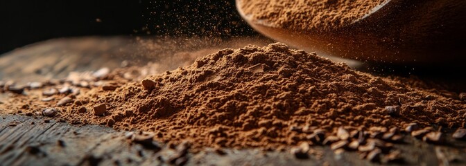Cocoa chocolate powder aroma composition background 