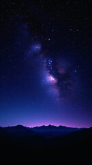 Breathtaking Milky Way Over Serene Mountain Landscape at Night