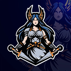 Valkyrie logo esport editable vector, valkyrie clip art