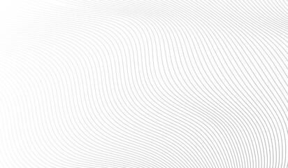 Background white wave. Abstract waves pattern. Geometric line. Light gray texture. Digital tech. Technology 3d stripe. Design of modern shape. Gray graphic lines. Mini wallpaper. Vector illustration