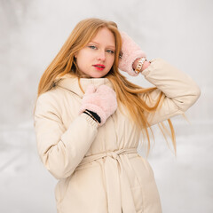 Winter woman portrait