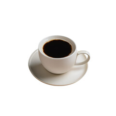 Obraz premium close up of a black coffee cup with white background 
