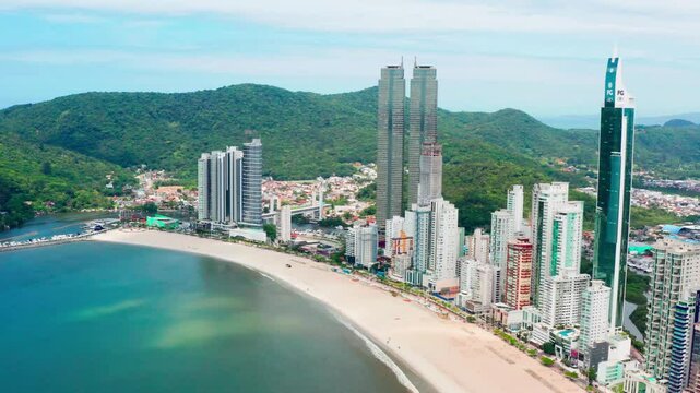 Balneario camboriu barra sul vista de cima drone