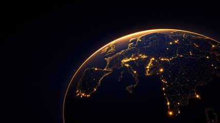 Fototapeta premium Global Interconnectedness: Linking Regions Across the World