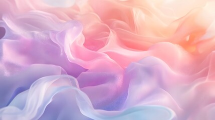 Obraz premium Pastel Fabric Draped in Soft Gentle Waves