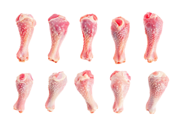 Raw chicken drumsticks with fresh appearance