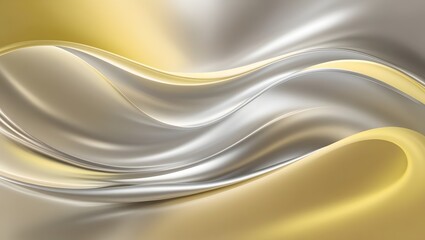 Obraz premium abstract metallic yellow and silver flowing texture for digital wallpapers or media design