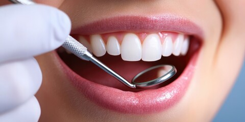 Fototapeta premium Dental Care: A Close-Up of a Teeth Whitening Process