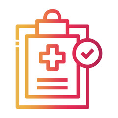 Obraz premium medical check Line Gradient Icon