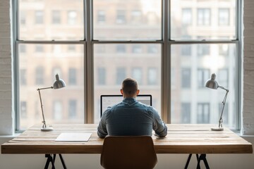 Professional signing off on verified income document office workspace business scene urban environment over-the-shoulder view documentation process