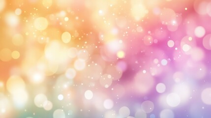 Obraz premium Pastel Dream: Shimmering bokeh lights in pastel rainbow hues create a dreamy, ethereal background. Perfect for adding a touch of magic and whimsy to your designs. 