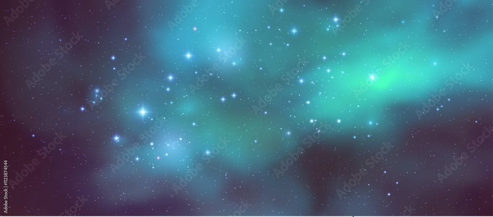 Canvas Prints space vector background with realistic nebula and shining stars. magic colorful galaxy with stardust