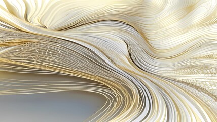 line gold background, luxury design texture. Flow elegant curve graphic. River, ocean dynamic banner