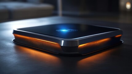 Futuristic Technology Device with Glowing Light and Sleek Design