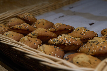 french cookies in a basket