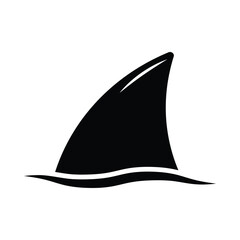 Shark fin moving vector illustration, shark fin icon, symbol clipart