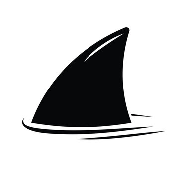 Shark fin moving vector illustration, shark fin icon, symbol clipart