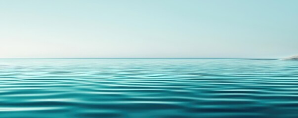 Fototapeta premium Serene ocean view featuring calm waters under a clear sky, perfect for relaxation.
