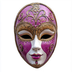 Brazilian carnival mask isolated on white background