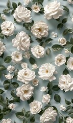 simple beautiful flower background with various colors as a wall decoration ornament ai generated