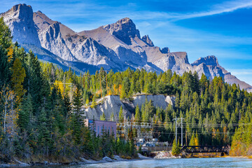 Hydroelectric power plant in the Canadian Rockies