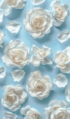simple beautiful flower background with various colors as a wall decoration ornament ai generated