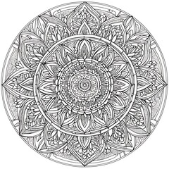 Fototapeta premium spiritual symbol round ornament