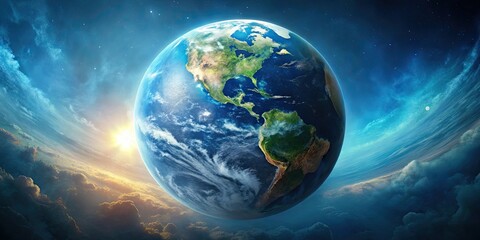 Obraz premium A mysterious and uncertain vision of Earth's future, unknown, uncertain, planet, future, prophecy